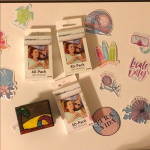 Polaroid film and stickers bundle 🌊